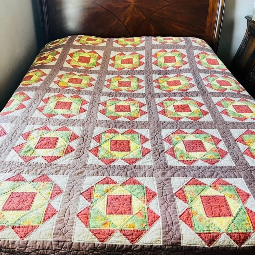 88”x88” Gorgeous Handmade Queen Size Quilt.